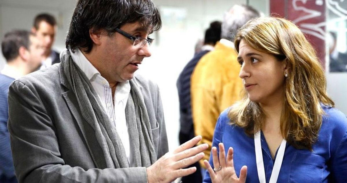 Carles Puigdemont y Marta Pascal en un acto de PDeCAT / EFE