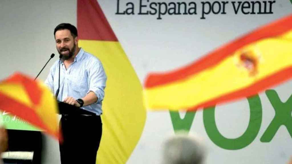 Santiago Abascal, el líder de Vox en un mitin de campaña en Andalucía / EFE