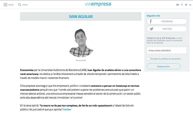 Ivan Aguilar, muy respetado en los ámbitos soberanistas, ha dado de baja sus perfiles en Twitter y Linkedin