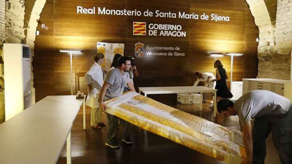 Devolución de algunas de las piezas del Monasterio de Sijena en 2016 / EFE