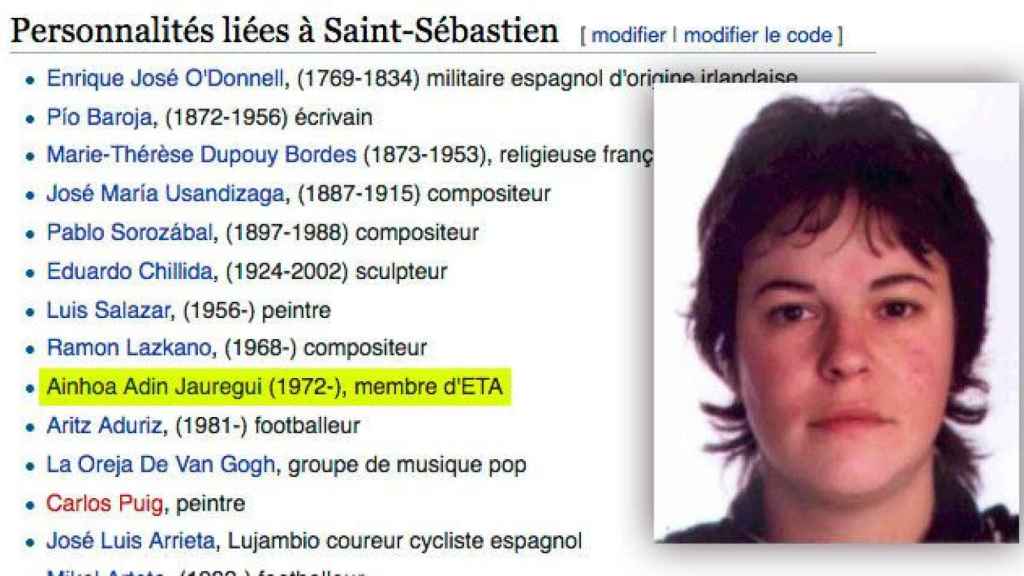 La Wikipedia francesa considera a Ainoha Adin Jauregi una personalidad donostiarra / CG