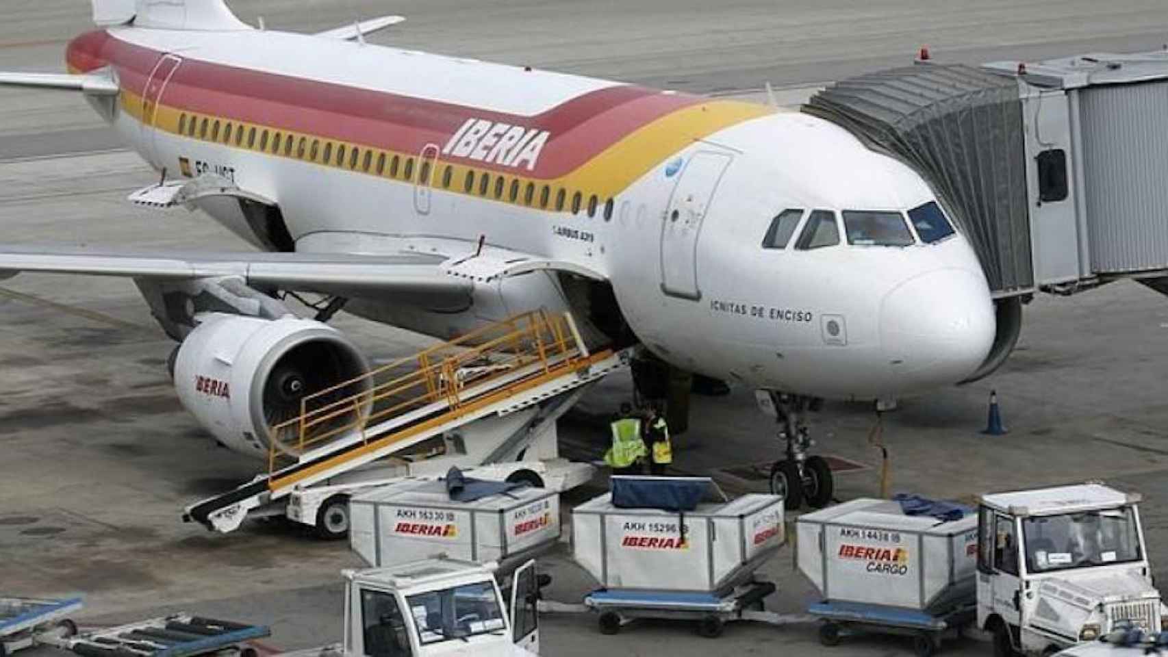 Una foto de archivo del 'handling' de Iberia