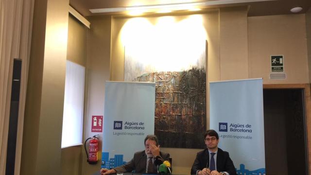 Ramon Folch y Antoni Capilla, en la presentación del informe sobre sostenibilidad de Agbar /CG