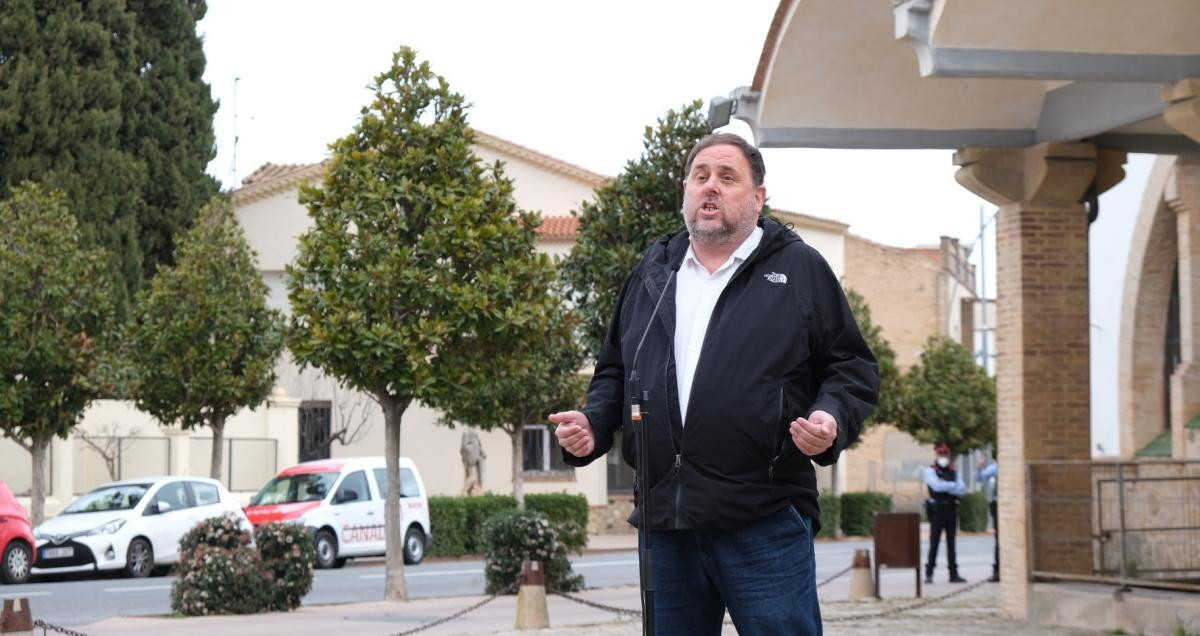 Oriol Junqueras durante un acto este sábado / EUROPA PRESS