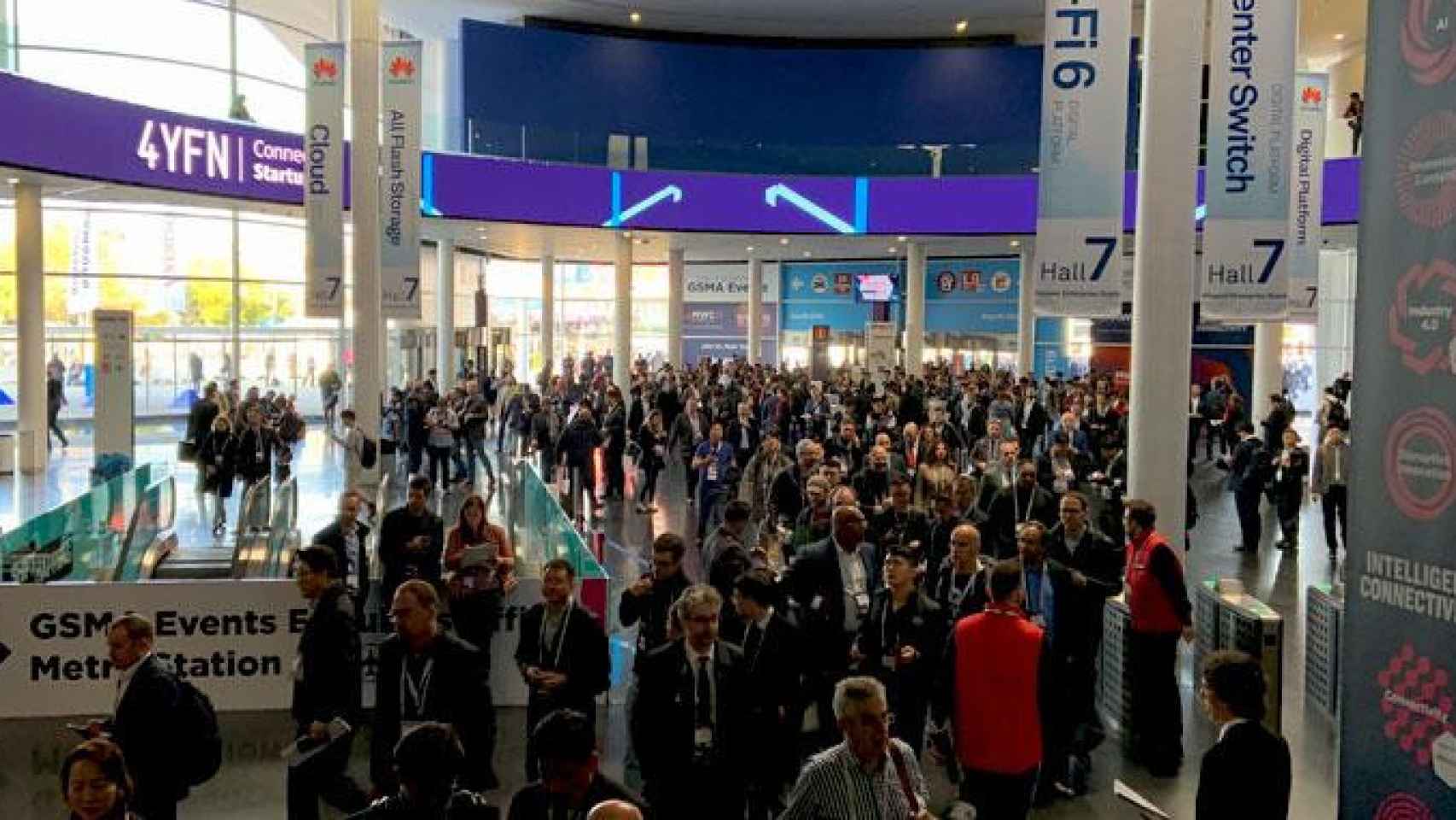 La entrada del recinto de Gran Vía de Fira Barcelona durante el MWC, uno de los principales eventos del turismo de negocios / CG