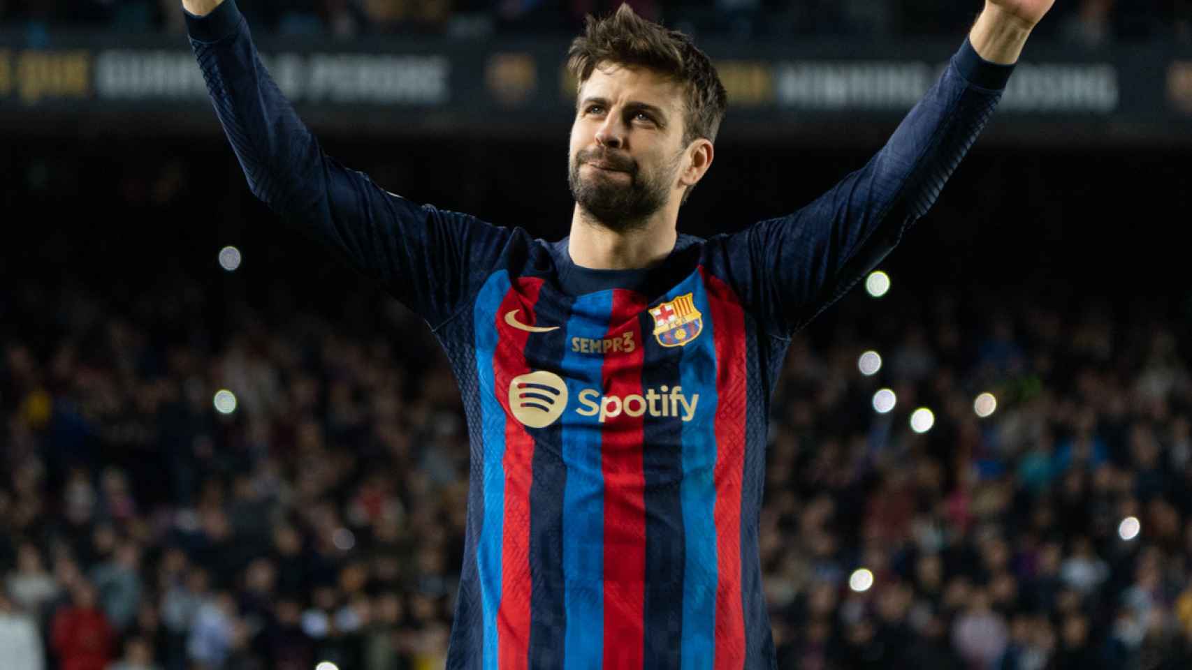 Gerard Piqué, en su despedida como jugador del Barça