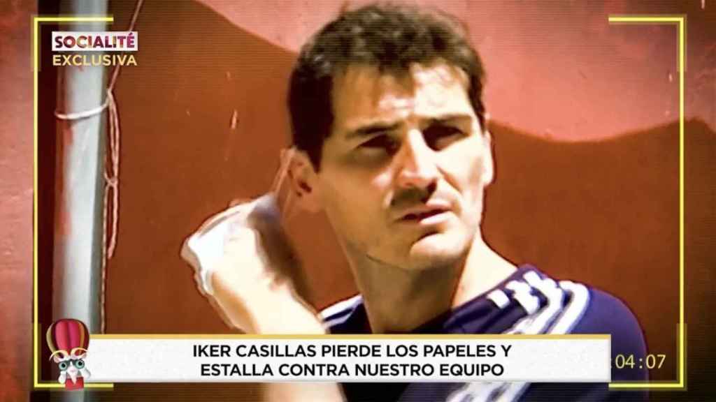 Iker Casillas pierde los papeles con un equipo de 'Socialité'