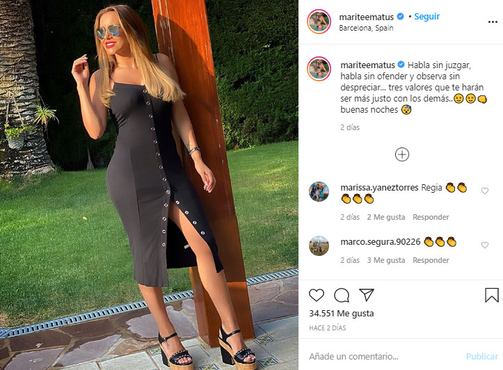 Marité Matus en sus redes sociales /INSTAGRAM