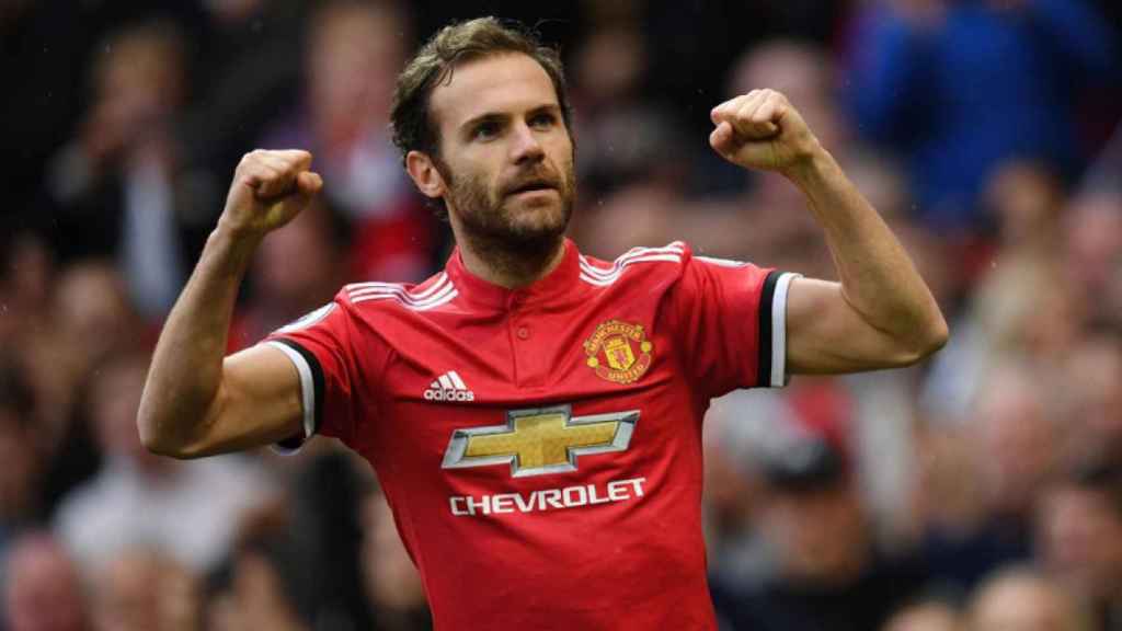 Juan Mata celebrando un gol con el Manchester United / EFE