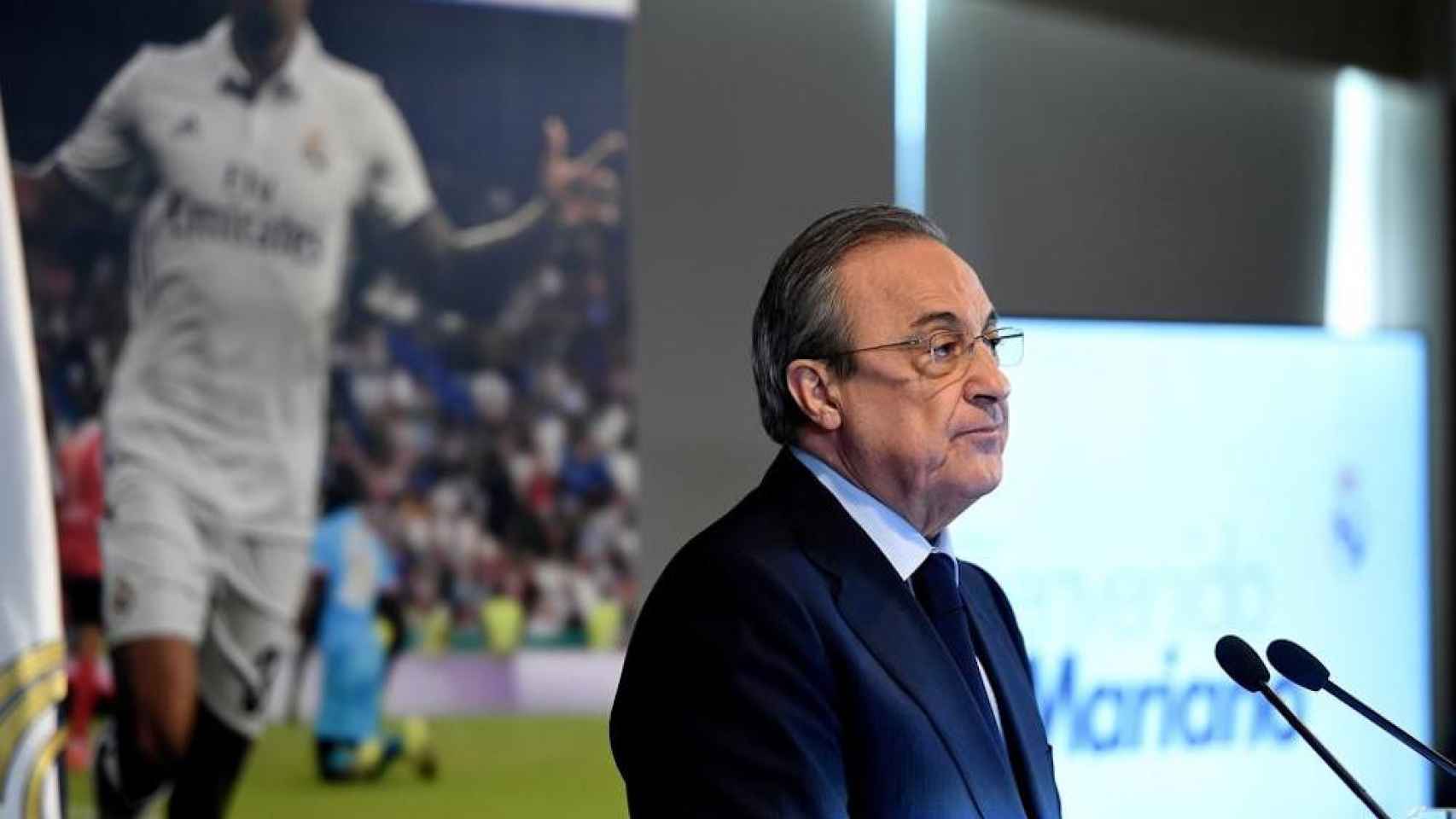 Una foto de archivo de Florentino Pérez en el palco del Bernabéu / EFE