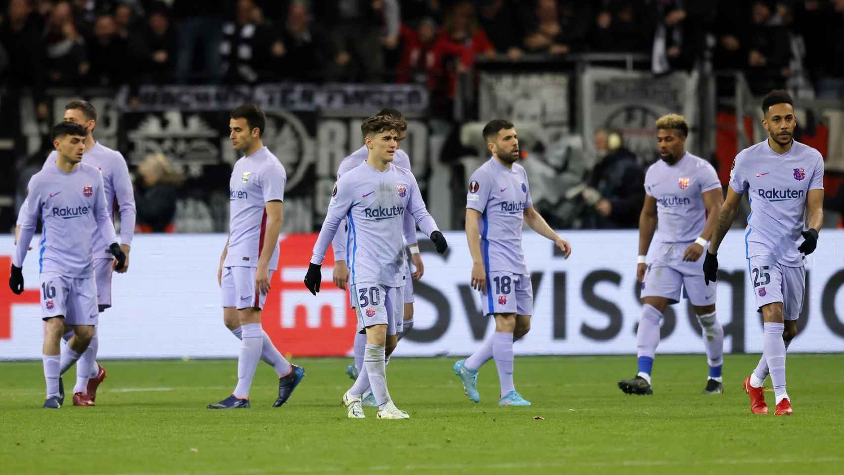 Muchos jugadores del Barça señalados tras un muy mal partido en Frankfurt / EFE