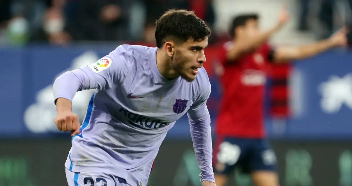 Abde celebra su primer gol con el Barça contra el Osasuna / FCB