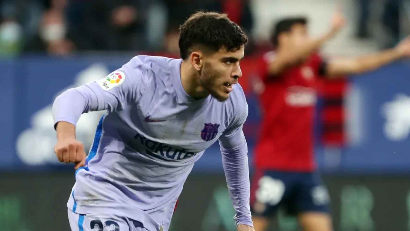 Abde celebra su primer gol con el Barça contra el Osasuna / FCB