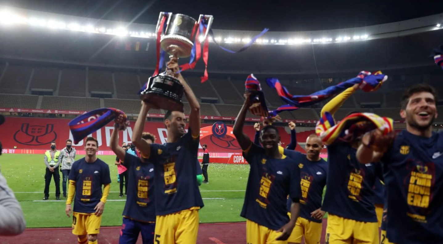 Los jugadores del Barça celebrando la Copa del Rey / FC Barcelona