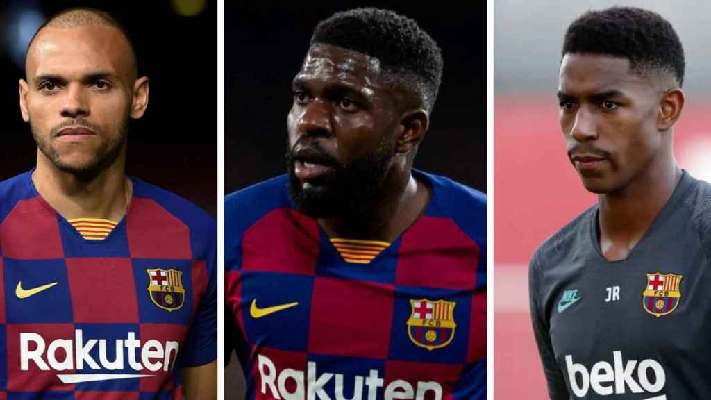 Braithwaite, Umtiti y Firpo, en un montaje | Culemanía