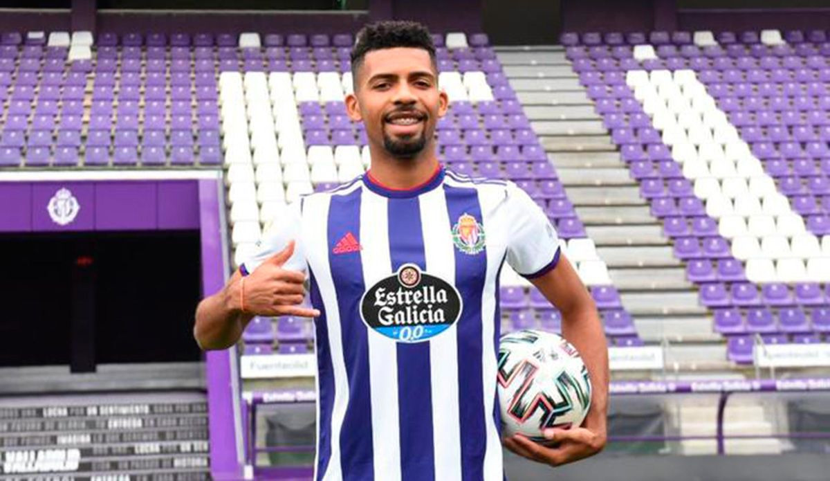 Matheus Fernandes en su presentación con el Valladolid / EFE