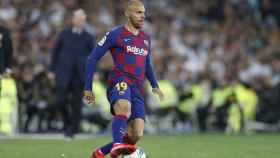 Martin Braithwaite en un encuentro del Barça / EFE