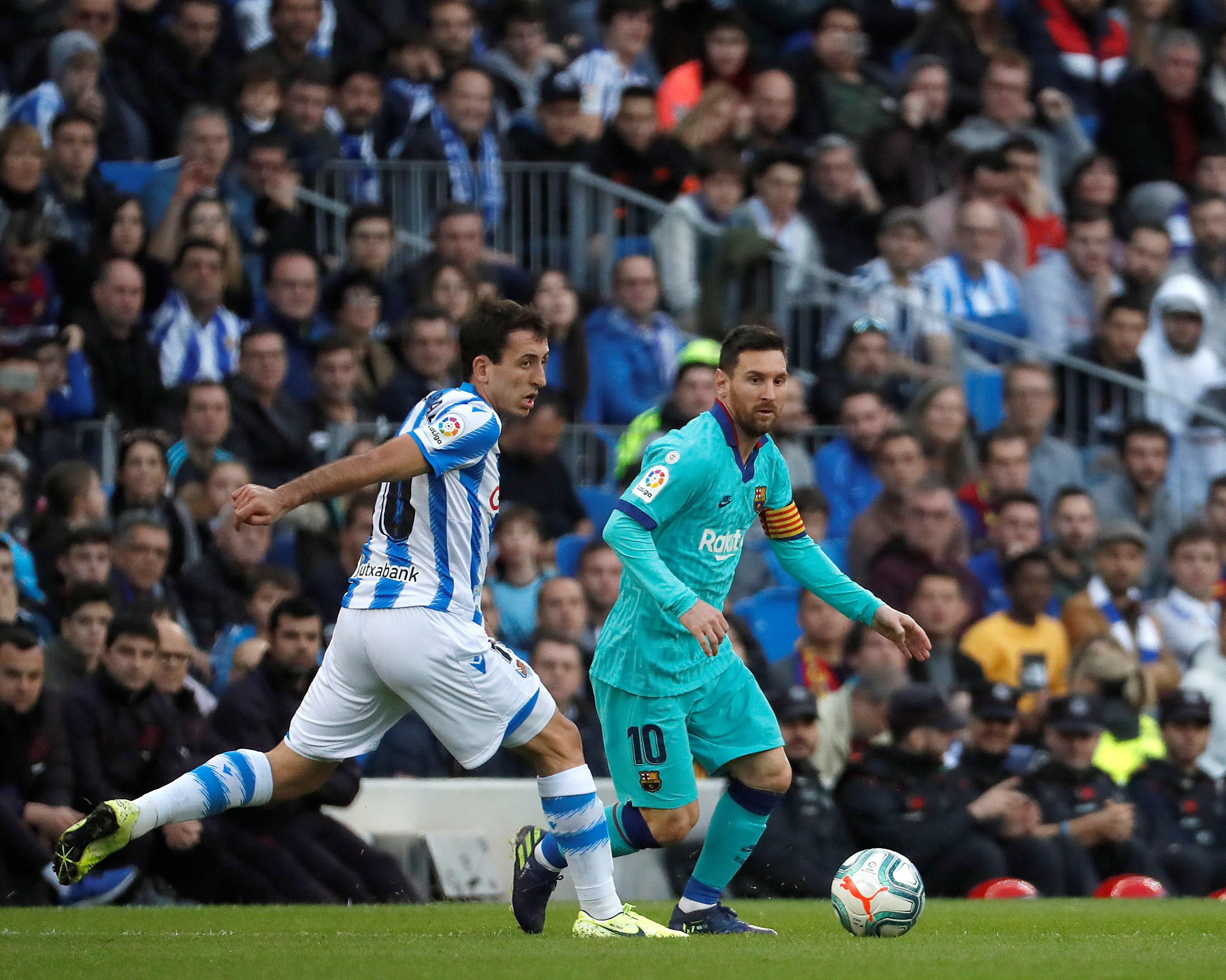 Leo Messi en el encuentro del Barça contra la Real Sociedad / EFE