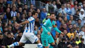 Leo Messi en el encuentro del Barça contra la Real Sociedad / EFE