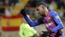 Dembelé durante un partido con el FC Barcelona / EFE