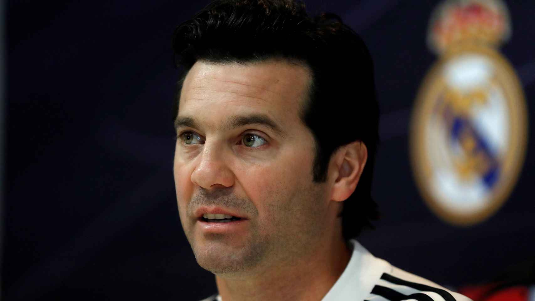 Solari en la rueda de prensa previa al clásico de Copa del Rey / EFE