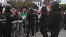 El concejal de la CUP por Barcelona Josep Garganté, uniformado de TMB durante la manifestación antifascista del 12-O | CG