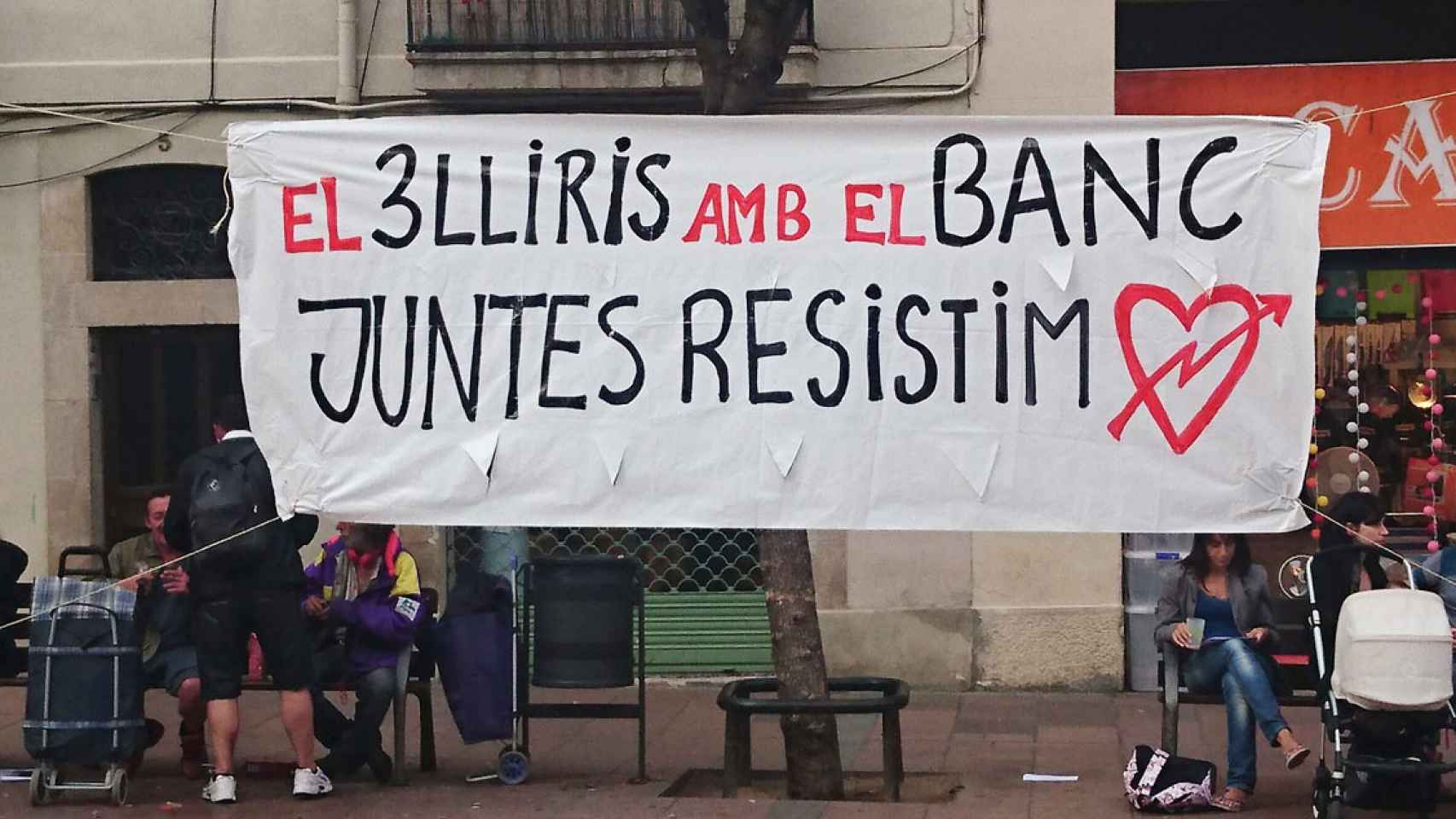 Imagen de un mensaje del Casal Popular Tres Lliris de Gracia / Cedida