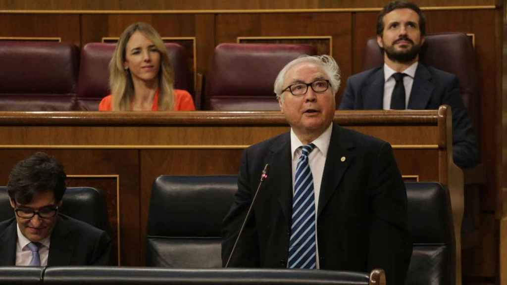 El ministro de Universidades, Manuel Castells, durante una intervención en el Congreso / EUROPA PRESS