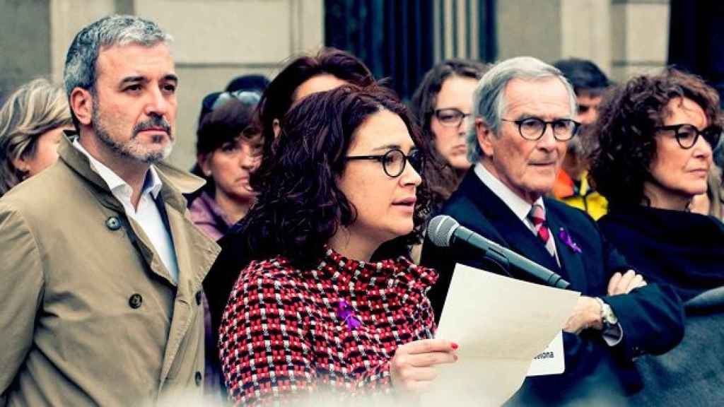 Jaume Collboni, segundo teniente de alcalde de Barcelona (i), junto al líder del PDECat en el consistorio, Xavier Trias (d), en una imagen de archivo del 8 de marzo / CG