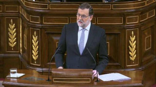 Mariano Rajoy, líder del PP, en la sesión de investidura.