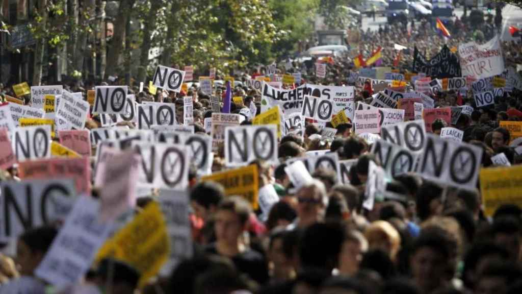 Huelga universitaria contra los recortes / EFE