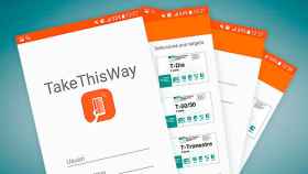 Varias capturas de la app Take this way / CG