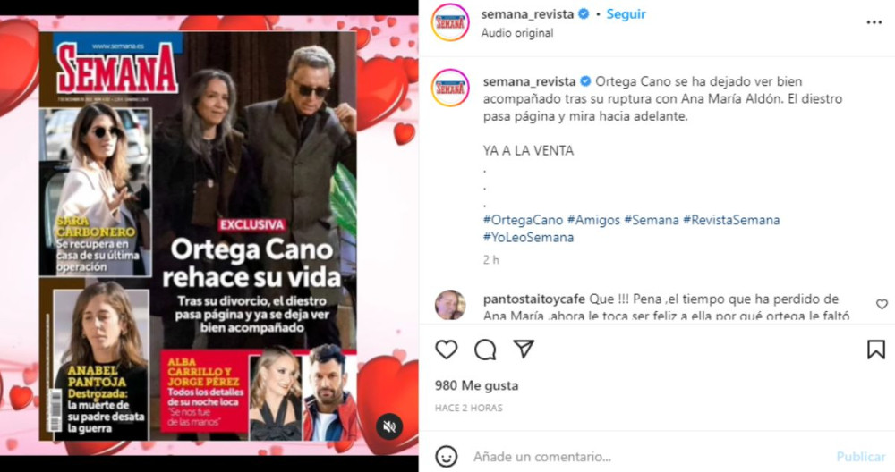 Publicación de la revista 'Semana' / INSTAGRAM