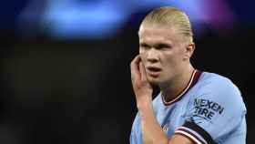 Erling Haaland, durante un partido con el Manchester City en la Champions League / EFE