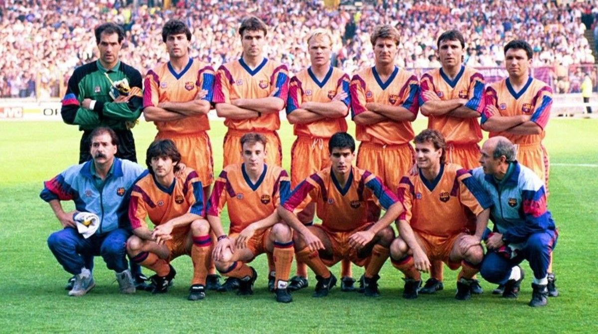 Alineacion del Barça en la final de Wembley de 1992