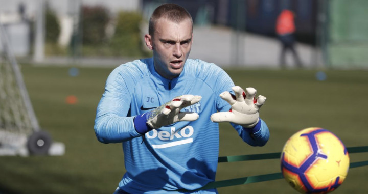 Una foto de Jasper Cillessen en un entrenamiento el Barça / FCB