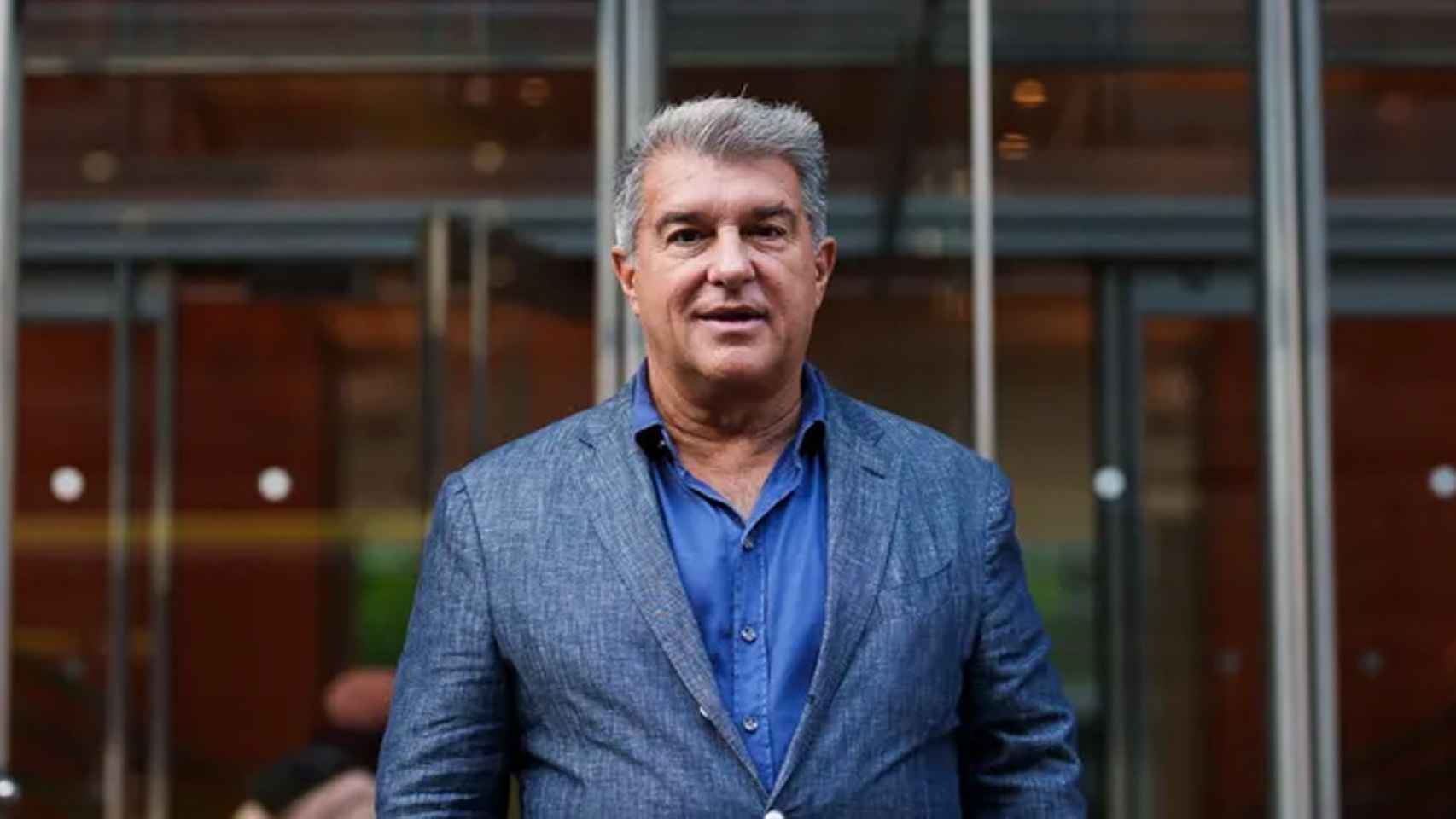 Joan Laporta, presidente del Barça, a las fueras de las oficinas del New York Times / FCB