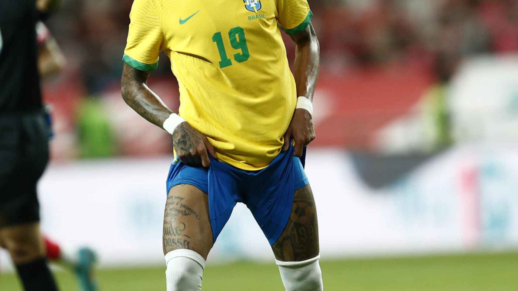 Raphinha, durante un partido con la selección de Brasil / EFE