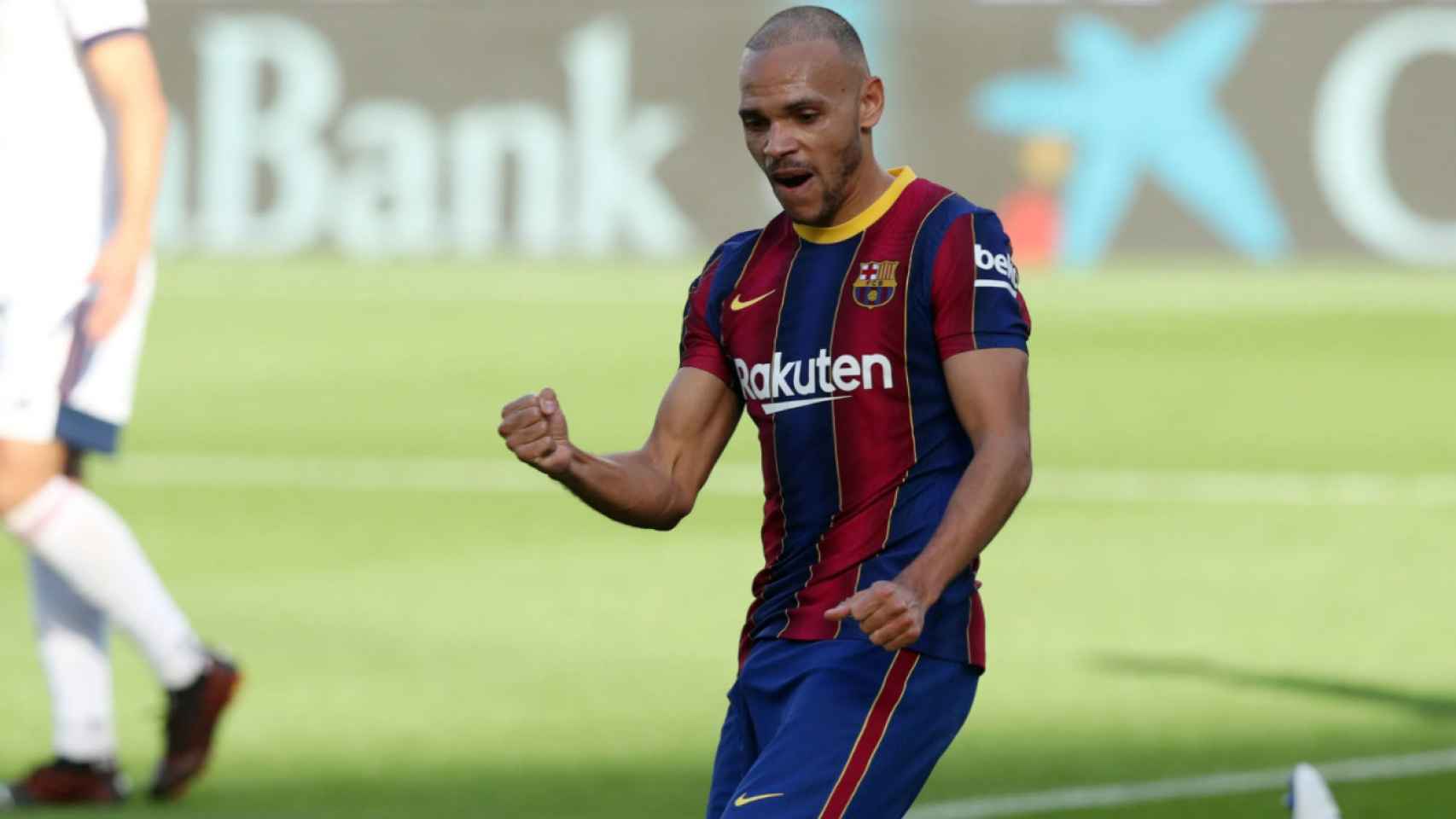 Braithwaite celebrando su gol contra el Osasuna / FC Barcelona