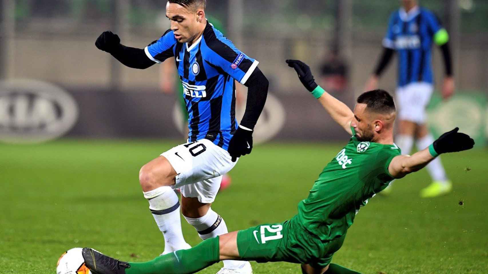 Lautaro Martínez en el partido contra el Ludogorets / EFE