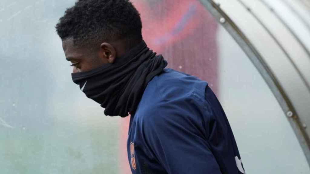 Imagen de archivo de Dembelé en un entrenamiento del Barça / EFE