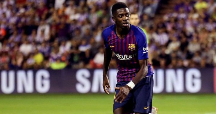 Ousmane Dembelé durante un partido del Barça / EFE