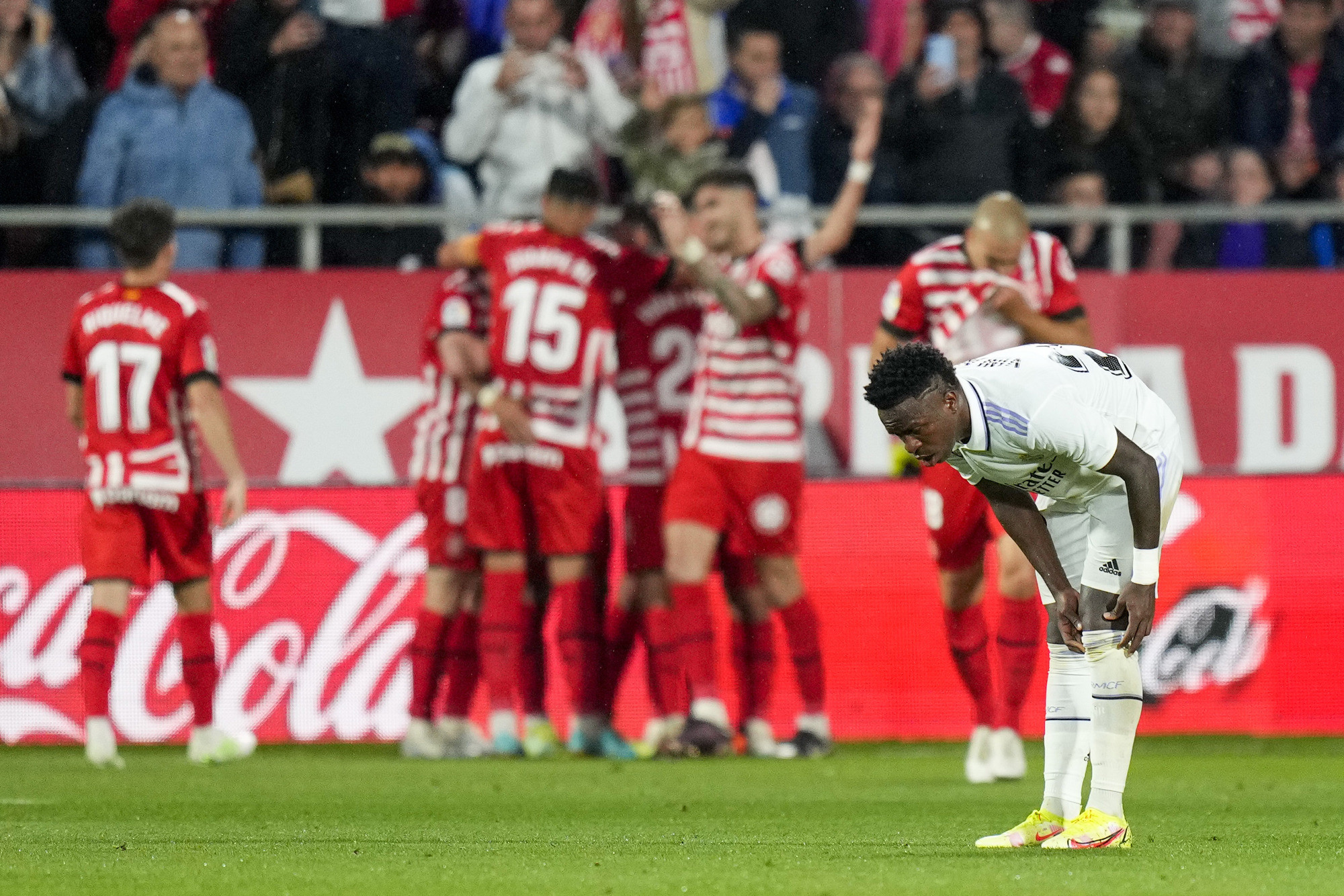 Vinicius Jr, durante la victoria del Girona contra el Real Madrid en Liga / EFE