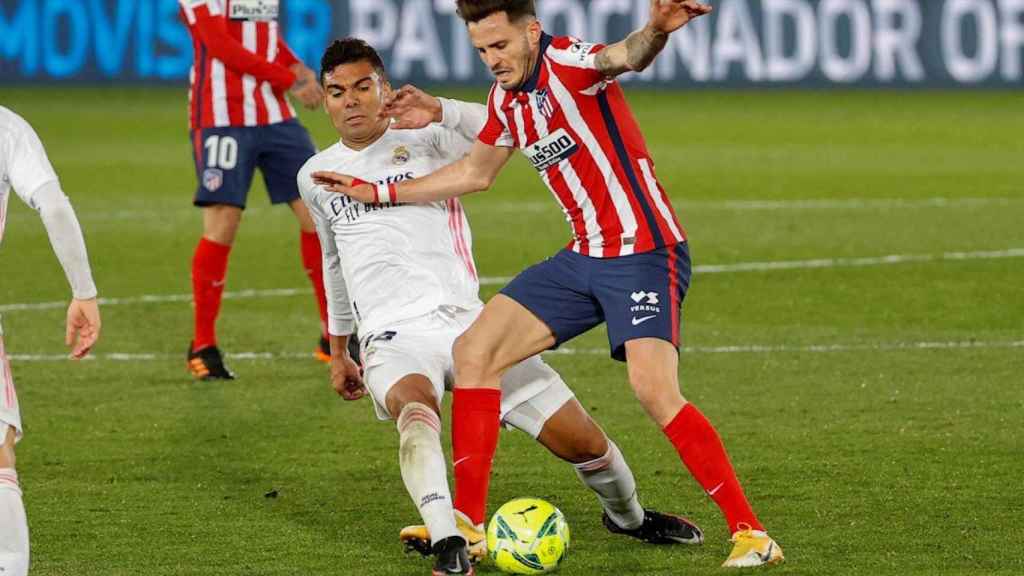 Casemiro en el derbi madrileño / EFE