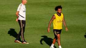 Zidane en un entrenamiento del Real Madrid / EFE