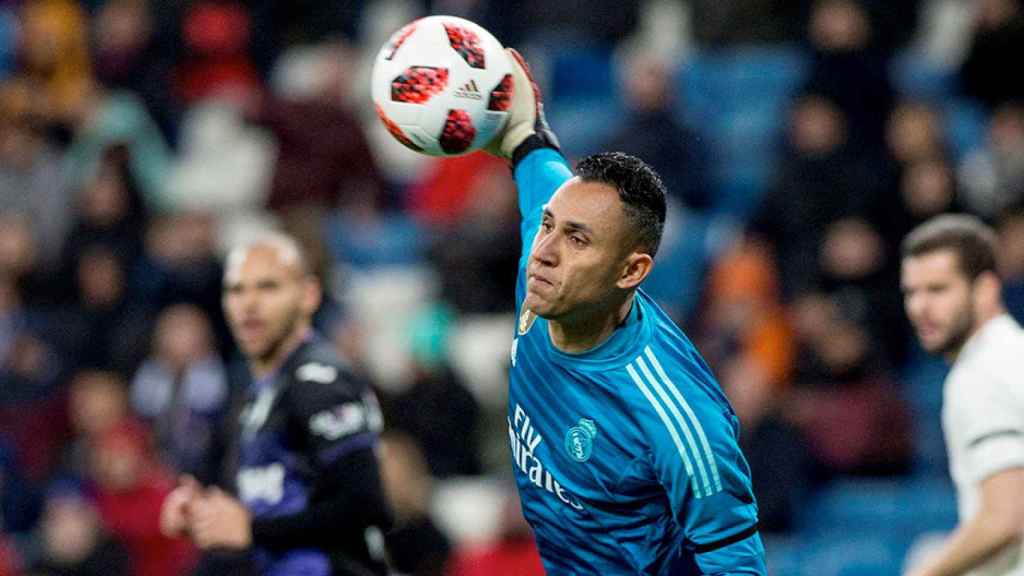 El portero del Real Madrid Keylor Navas, durante el partido de ida de los octavos de final de la Copa del Rey ante el Leganés / EFE