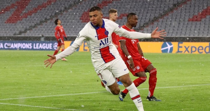 Mbappé, celebrando un gol contra el Bayern | EFE