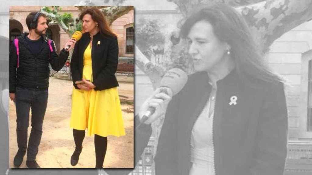 El vestido amarillo de la diputada de JxCat Laura Borràs en la primera sesión de investidura de Quim Torra / CG