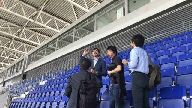 Una representación del Kyoto Sanga FC, ayer en el RCDE Stadium / RCDESPANYOL
