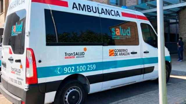 Imagen de una ambulancia de Transalud en Aragón / Cedida